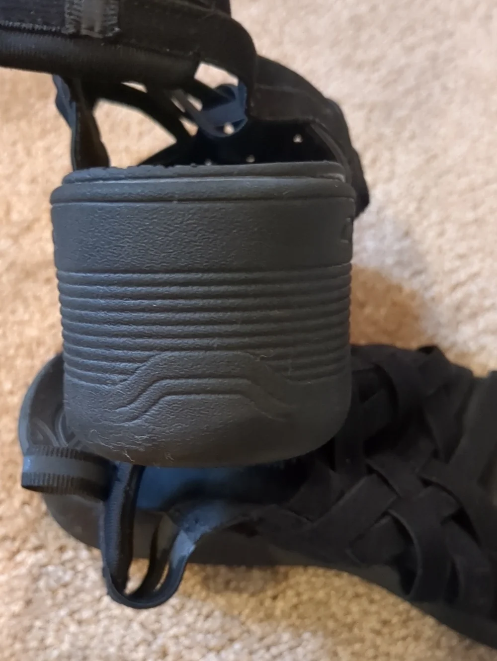 Skechers Black Wedge Sandals